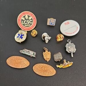 Assorted Collectible Lapel Pins and Badges- 14 Pieces